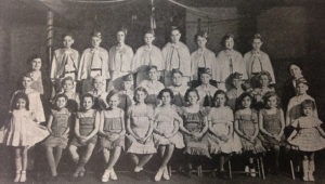 Junior group from Indianapolis, IN. The Club presented a "military drill" and "Dance of the Paper Flowers" at the IN Fraternal Congress in 1926.