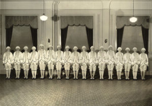 "Colonial" themed escort staff from the National Convention of 1932.